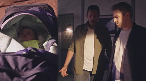 Intrigues Plus belle la vie : Francesco et Nathan découvrent LE BÉBÉ de Barbara !