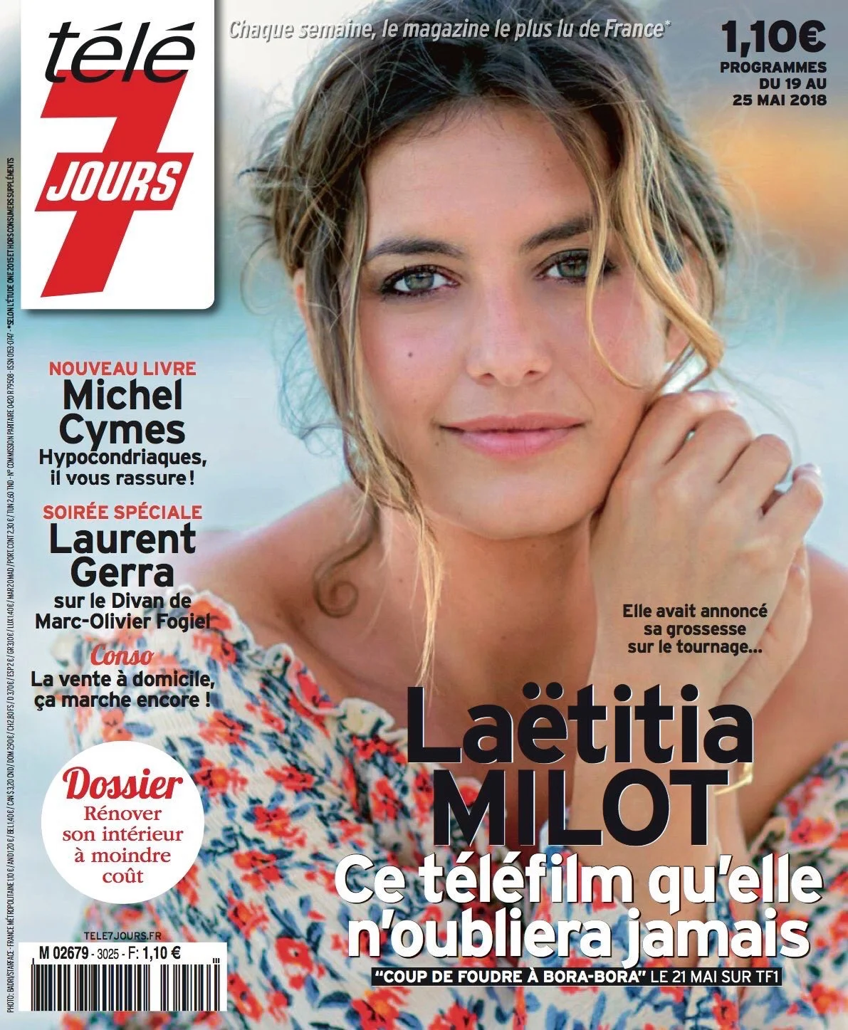 Laetitia Milot (Mélanie) en Une de Télé 7 Jours pour « Coup de foudre à Bora Bora »