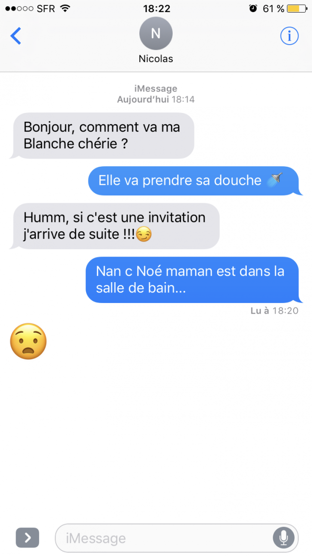 Textos gênants : Blanche et Nicolas