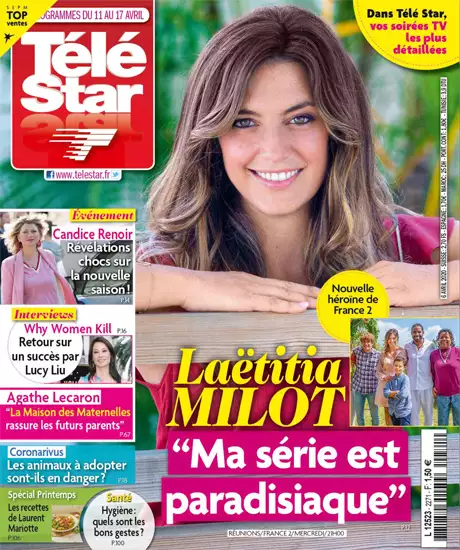 Laetitia Milot (Mélanie de Plus belle la vie) en Une de Télé Star pour Réunions